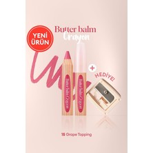 Mey İthalat Clıo, Kremsi, Kalem Şeklinde Renkli Dudak Balmı & Kalemtıraş Butter Balm Crayon 015 Grape Topping