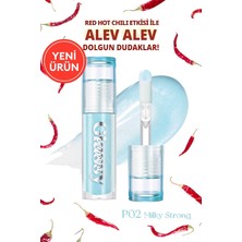 Mey İthalat Perıpera Mavi Simli Dudak Dolgunlaştırıcı Gloss Ink Glasting Lip Gloss (P02 Milky Strong)