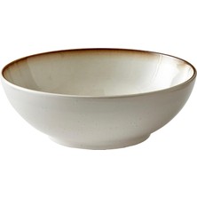Mey İthalat Bıtz Salata Kasesi, Kase/taş Kase, Bulaşık Makinesinde Yıkanabilir, 30 cm Çapında, Krem/krem