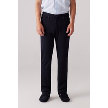 Ysf Erkek Lacivert Ultra Esnek Rayon Karışımlı Kanvas Pantolon