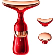 Mey İthalat Yüz ve Boyun Kırışıklık Giderici Masaj Aleti, 3 Farklı Başlık, Titreşimli Cilt Sıkılaştırıcı, Boyun ve Gıdı Zayıflatıcı Etki, Yüz Gerginleştirici Masaj Aleti, Göz Altı Masajı, Cilt Gençleştirme Cihazı