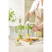 Mey İthalat Pinmoo Boommix Meyve Ezmeli Shake & Içecek Hazırlama Kupası – Buz Kırıcı Manuel Blender – 1000 ml