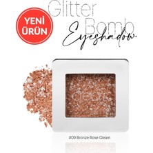 Mey İthalat Mücevher Parlaklığında Yoğun Pigmentli Tekli Far Glitter Bomb Eyeshadow 09 Bronze Rose Gleam