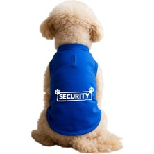 Mey İthalat Kedi ve Köpek Kıyafeti & Elbisesi Saks Mavi Security Atlet 3xl