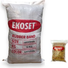 Ekoset Kauçuk Kasa Paket Lastiği 180X4 12 kg