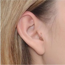 Mey İthalat Gold Ince Halka Piercing, Altın, 10 mm