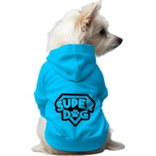 Mey İthalat Kedi ve Köpek Kıyafeti & Elbisesi Mavi Hoodie Super Dog Xl