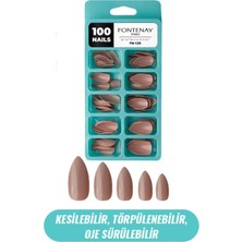 Mey İthalat Fontenay Kutulu Balerin Protez Takma Tırnak 100'LÜ NO:129 Renkli