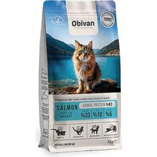 Mey İthalat Obivan Sterilised Kısırlaştırılmış Kedi Maması Somonlu ve Hamsili 2 kg