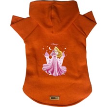 Mey İthalat Kapişonlu Polar Sweatshirt Köpek ve Kedi Kıyafeti & Elbisesi Turuncu Princess Xl