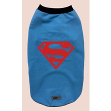 Mey İthalat Yeni Sezon Köpek ve Kedi Kıyafeti - Mavi Superman S Beden