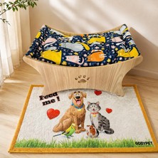 Mey İthalat Gobypet Kedi Hamağı ve Halısı, Kedi Berjeri, Sallanan Sandalye Yatağı, Köpek Yatağı, Köpek Salıncağı (Lacivert Kedi)