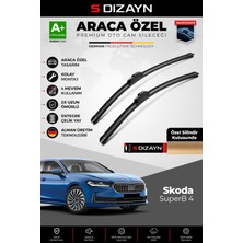 S-Dizayn Skoda Superb Ön Cam Silecek Seti 2023 Üzeri Premium Araca Özel 65-45 cm  A+ Kalite