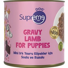 Mey İthalat Supreme Dog Mini Irk Yavru Köpek Konserve Maması, Tavuk & Kuzu Etli, Yüksek Proteinli Soslu Islak Mama 200 gr