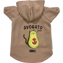Mey İthalat Kapişonlu Polar Sweatshirt Köpek ve Kedi Kıyafeti & Elbisesi Bej Avogato L