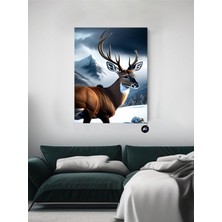 Mey İthalat Postermanya (PSTER20703) Kuzey Kutup Geyiği Iskandinav Tarzı Kanvas Tablo 30 x 40