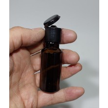 Mey İthalat 100 Adet Boş Filtop Damlakapaklı Kolonya Şişesi Doldurulabilir Cep Amber Renk Cam Parfüm Şişesi 20ML 8697431703246