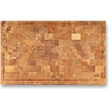Mey İthalat Jumbo Rustik Natural Kesme Tahtası 50X30 cm