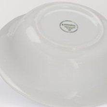 Mey İthalat Kütahya Porselen Salata Kasesi Çok Amaçlı Sunum Tabağı 23 cm Porselen Kase Beyaz