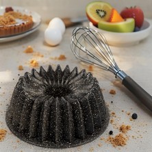 Mey İthalat Deconox Thermo Döküm Gövdeli Keskin Kek Kalıbı 26CM, Dilimli ve Döküm, Siyah Granit Benekli Pişirme Kabı, Kolay Çıkarma, Dayanıklı Alüminyum Alaşım