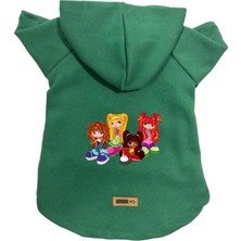 Mey İthalat Kapişonlu Polar Sweatshirt Köpek ve Kedi Kıyafeti & Elbisesi Yeşil CANDO003 Xl