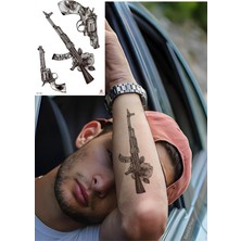 Mey İthalat Bearpear Gerçek Dövme Görünümlü Silah Dövmesi Tattoo, Erkek Dövmesi, Kol Dövmesi, Omuz Dövmesi