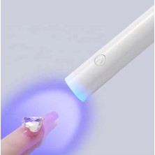 Mey İthalat Gaman Yeni Tasarım Mini El Tipi Taşınabilir 3 W USB Şarjlı Beyaz Tırnak Oje Kurutucu Ultraviyole Mor Işık