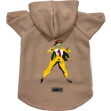 Mey İthalat Kapişonlu Polar Sweatshirt Köpek ve Kedi Kıyafeti & Elbisesi Bej Mask S