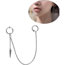 Mey İthalat Mızrak Sallantılı Dudaktan Kulağa Fake Piercing