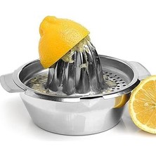 Mey İthalat Mallart® Paslanmaz Çelik Limon Sıkacağı Manuel Narenciye Sıkacağı Portakal Narenciye Presi Süzgeçli Meyve Sıkacağı Çelik El Tipi Limonluk