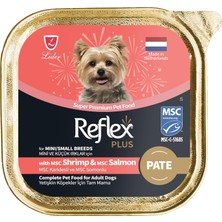 Mey İthalat Reflex Plus Pate Karidesli ve Somonlu Mini Küçük Irk Köpek Maması 85 gr