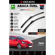 S-Dizayn Opel Corsa E Ön Cam Silecek Seti 2014-2019 Premium Araca Özel 65-40 cm  A+ Kalite