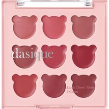 Mey İthalat Dasique, 9 Renkli Ruj & Allık Paleti Mood Painting Lip & Cheek Palette (#06 Sweet Bear)