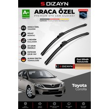 S-Dizayn Toyota Corolla Ön Cam Silecek Seti 2006-2012 Premium Araca Özel 65-35 cm  A+ Kalite