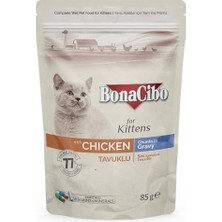 Mey İthalat Soslu Tavuklu Pouch Yavru Kedi Yaş Maması 85 gr x 12 Adet