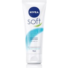 Mey İthalat Nıvea Soft Nemlendirici Bakım Kremi, Yüz Vücut El, Jojoba Yağı E Vitamini, 75ML
