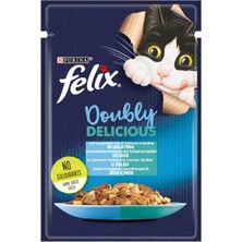 Mey İthalat Felix Çifte Lezzet Somon & Sardalya Kedi Yaş Mama 85 gr