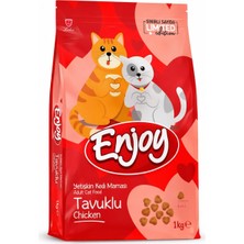 Mey İthalat Enjoy Tavuklu Kedi Maması 1 kg (Küçük Aşklara Özel)