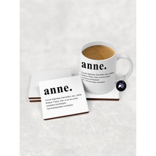 Mey İthalat Postermanya Anneler Günü Sözlük Tasarımlı Kupa Bardak Seti Mug (Anneler Günü Hediyesi, Anneye Hediye)