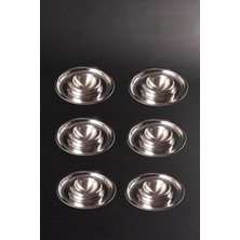 Mey İthalat Paslanmaz Çelik 6’lı Yuvarlak Rafadan Yumurtalık - Çanaklı Rafadan Yumurtalık - Kahvaltılık Sunum