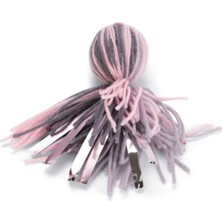 Mey İthalat Beeztees Kedi Oyuncağı, Ahtapot, Yün ve Kurdela, Pembe ve Gri, 12X4X4CM