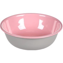 Mey İthalat Flamingo Fl Nell Boyalı Çelik Mama Kabı, Gri-Pembe, 450ML