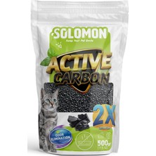 Mey İthalat Solomon Active Carbon 500 gr Koku Giderici - Kedi Kumu Koku Giderici Kokusuz Kedi Tuvaleti Doğal Kum Kokusu Önleyici Aktif Karbon