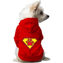 Mey İthalat Kedi ve Köpek Kıyafeti & Elbisesi Kırmızı Hoodie Super Paw Xl