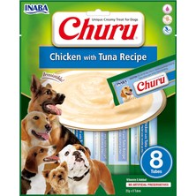 Mey İthalat Inaba Ciao Churu Ton Balıklı ve Tavuklu Tamamlayıcı Köpek Ödül Maması 8 x 20 gr
