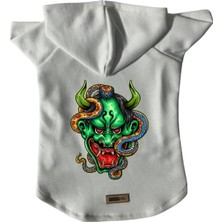 Mey İthalat Kapişonlu Polar Sweatshirt Köpek ve Kedi Kıyafeti & Elbisesi Beyaz Master Of The Snake L
