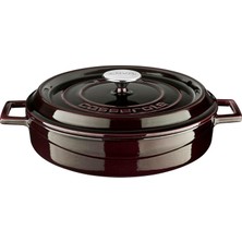 Mey İthalat Lava Metal Premium Serisi - Döküm Çok Amaçlı Tencere, Yuvarlak, 28 Cm, Majolik Mor