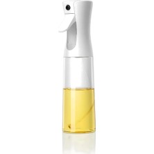 Mey İthalat Sprey Yağdanlık Cam Şişe Yağ Püskürtücü 200 ml - Airfryer, Kızartma, Izgara ve Salata Için Büyük Boy Yağlık (Beyaz)