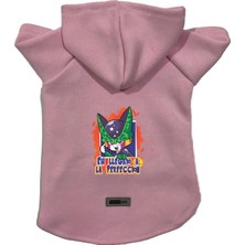 Mey İthalat Kapişonlu Polar Sweatshirt Köpek ve Kedi Kıyafeti & Elbisesi Pembe Dbz 05 L