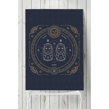 Mey İthalat Postermanya (PSTER19745) Ikizler Burcu Tasarım Poster 50 x 70
